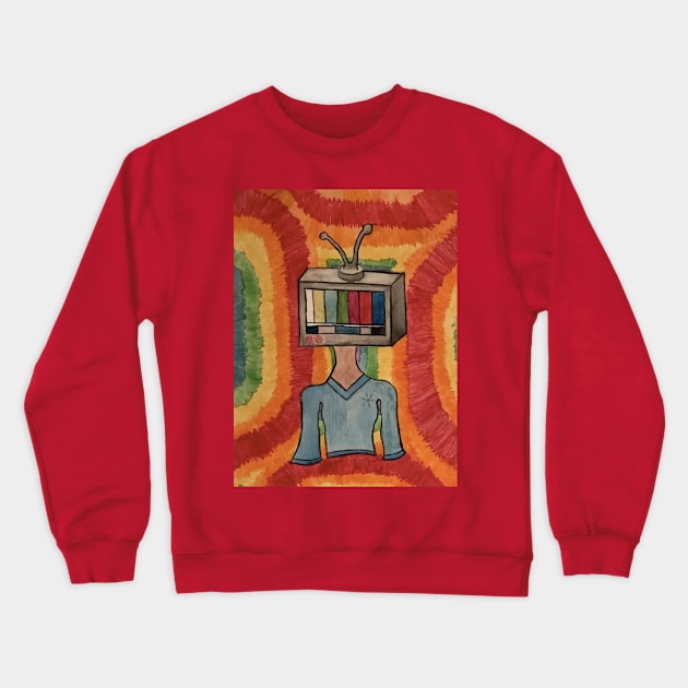 TV head girl Crewneck Sweatshirt by art for clownz